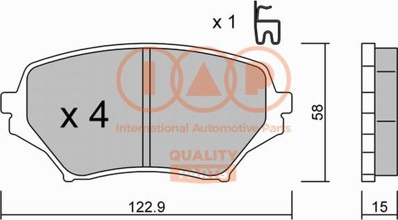 IAP QUALITY PARTS 704-11038P - Тормозные колодки, дисковые, комплект autospares.lv