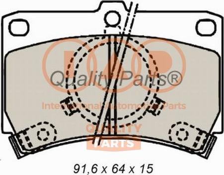 IAP QUALITY PARTS 704-11020 - Тормозные колодки, дисковые, комплект autospares.lv