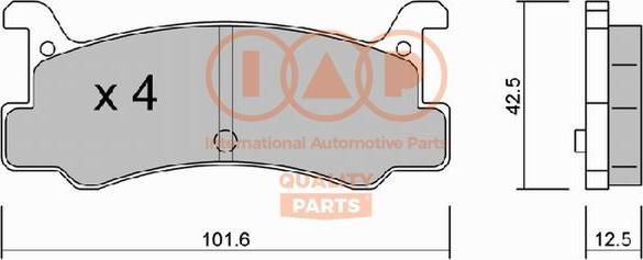 IAP QUALITY PARTS 704-11022P - Тормозные колодки, дисковые, комплект autospares.lv