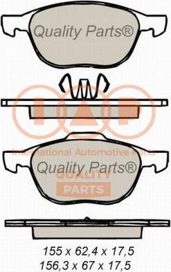 IAP QUALITY PARTS 704-11027X - Тормозные колодки, дисковые, комплект autospares.lv