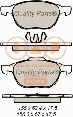 IAP QUALITY PARTS 704-11027 - Тормозные колодки, дисковые, комплект autospares.lv