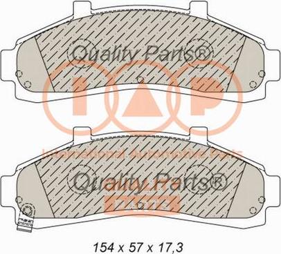 IAP QUALITY PARTS 704-11071 - Тормозные колодки, дисковые, комплект autospares.lv