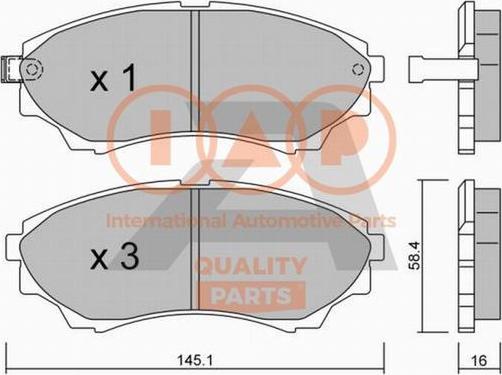 IAP QUALITY PARTS 704-11073P - Тормозные колодки, дисковые, комплект autospares.lv