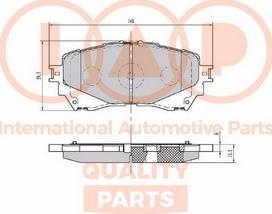 IAP QUALITY PARTS 704-11150X - Тормозные колодки, дисковые, комплект autospares.lv