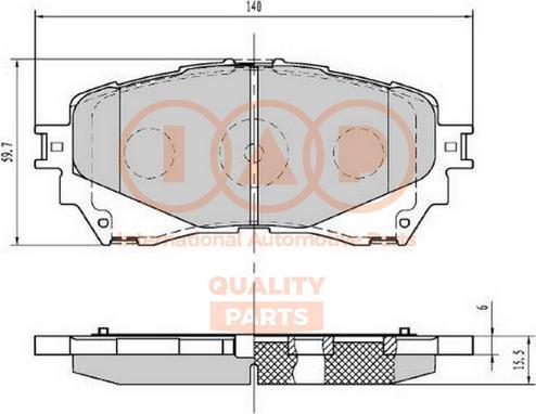 IAP QUALITY PARTS 704-11150 - Тормозные колодки, дисковые, комплект autospares.lv