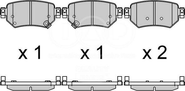 IAP QUALITY PARTS 704-11152 - Тормозные колодки, дисковые, комплект autospares.lv