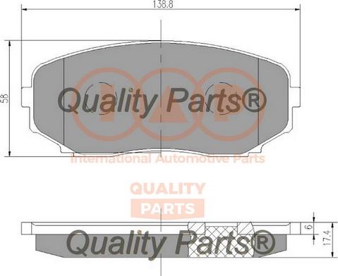 IAP QUALITY PARTS 704-11100 - Тормозные колодки, дисковые, комплект autospares.lv