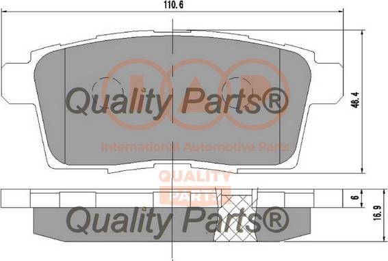 IAP QUALITY PARTS 704-11102 - Тормозные колодки, дисковые, комплект autospares.lv