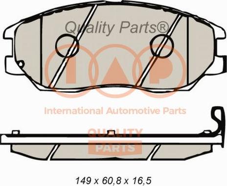 IAP QUALITY PARTS 704-18040 - Тормозные колодки, дисковые, комплект autospares.lv