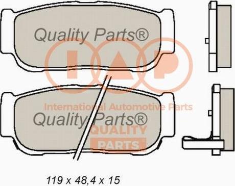 IAP QUALITY PARTS 704-18041X - Тормозные колодки, дисковые, комплект autospares.lv