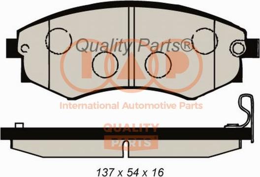 IAP QUALITY PARTS 704-18030 - Тормозные колодки, дисковые, комплект autospares.lv