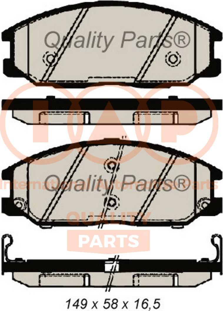 IAP QUALITY PARTS 704-18032G - Тормозные колодки, дисковые, комплект autospares.lv