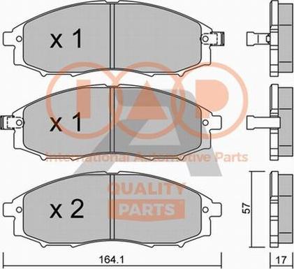 IAP QUALITY PARTS 704-13044P - Тормозные колодки, дисковые, комплект autospares.lv