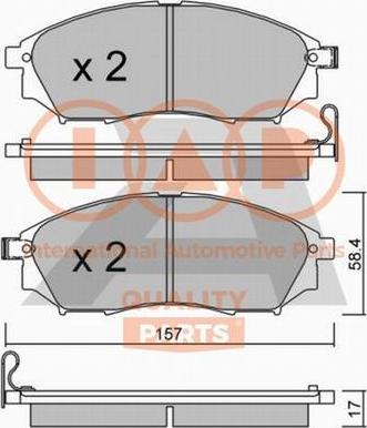 IAP QUALITY PARTS 704-13045P - Тормозные колодки, дисковые, комплект autospares.lv