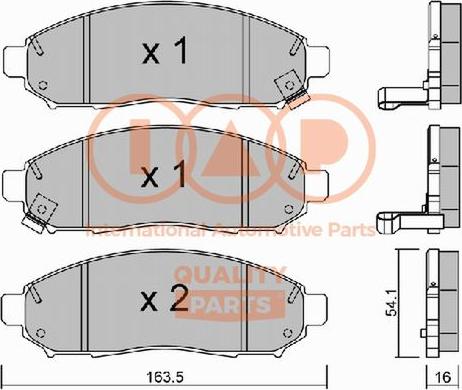 IAP QUALITY PARTS 704-13047P - Тормозные колодки, дисковые, комплект autospares.lv