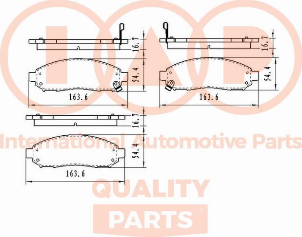 IAP QUALITY PARTS 704-13047 - Тормозные колодки, дисковые, комплект autospares.lv