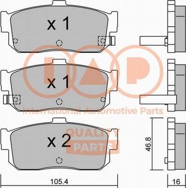 IAP QUALITY PARTS 704-13084P - Тормозные колодки, дисковые, комплект autospares.lv