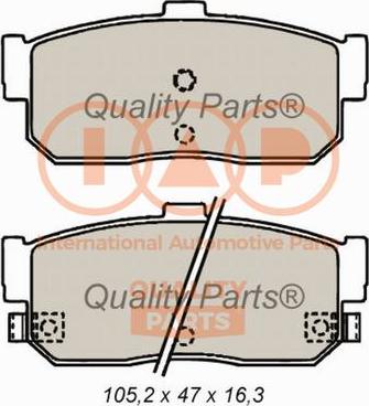 IAP QUALITY PARTS 704-13084 - Тормозные колодки, дисковые, комплект autospares.lv