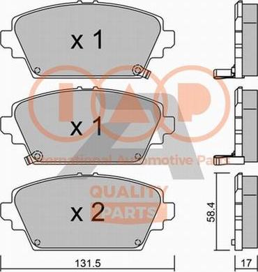 IAP QUALITY PARTS 704-13086P - Тормозные колодки, дисковые, комплект autospares.lv