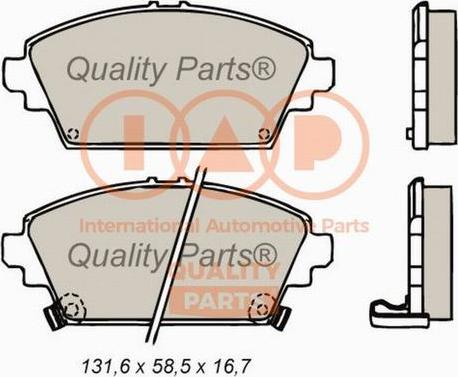 IAP QUALITY PARTS 704-13086X - Тормозные колодки, дисковые, комплект autospares.lv