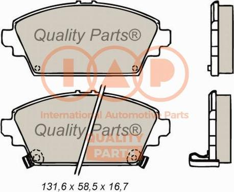 IAP QUALITY PARTS 704-13086 - Тормозные колодки, дисковые, комплект autospares.lv