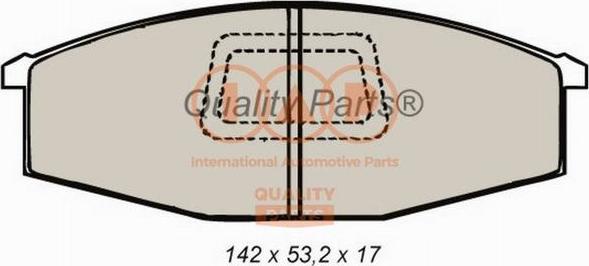 IAP QUALITY PARTS 704-13020X - Тормозные колодки, дисковые, комплект autospares.lv