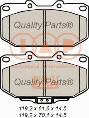 IAP QUALITY PARTS 704-13073 - Тормозные колодки, дисковые, комплект autospares.lv