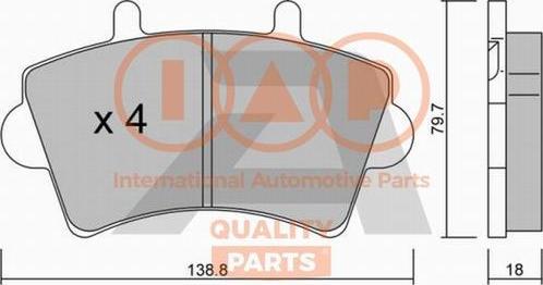 IAP QUALITY PARTS 704-13160P - Тормозные колодки, дисковые, комплект autospares.lv