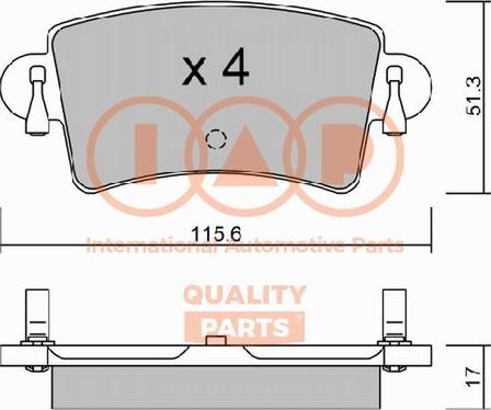 IAP QUALITY PARTS 704-13161P - Тормозные колодки, дисковые, комплект autospares.lv