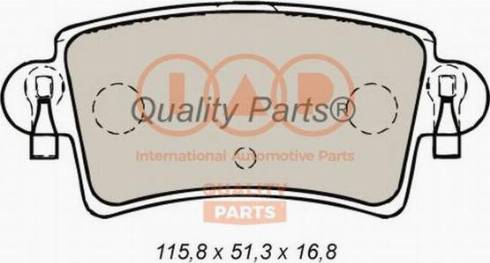 IAP QUALITY PARTS 704-13161X - Тормозные колодки, дисковые, комплект autospares.lv