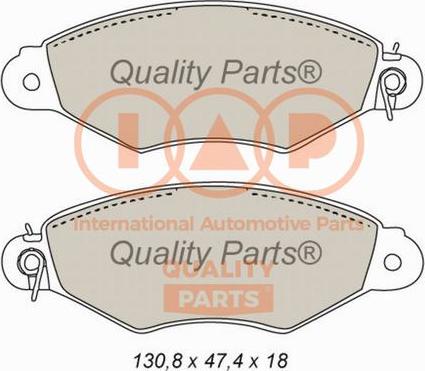 IAP QUALITY PARTS 704-13162X - Тормозные колодки, дисковые, комплект autospares.lv