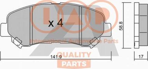 IAP QUALITY PARTS 704-13102P - Тормозные колодки, дисковые, комплект autospares.lv