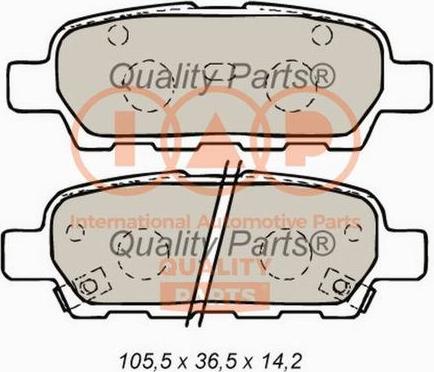 IAP QUALITY PARTS 704-13110X - Тормозные колодки, дисковые, комплект autospares.lv