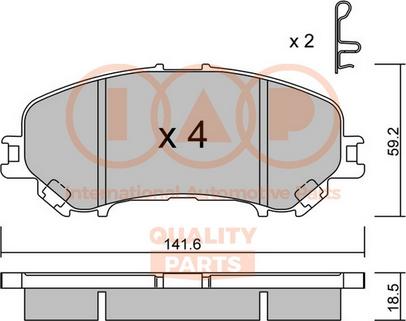 IAP QUALITY PARTS 704-13111P - Тормозные колодки, дисковые, комплект autospares.lv