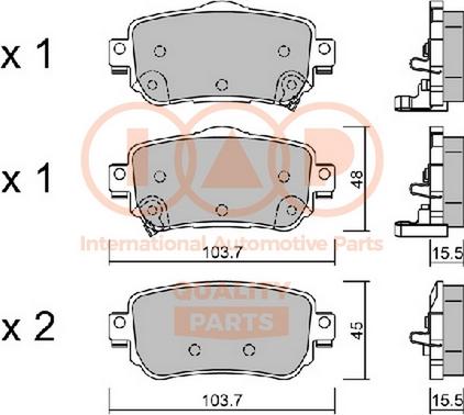 IAP QUALITY PARTS 704-13112P - Тормозные колодки, дисковые, комплект autospares.lv