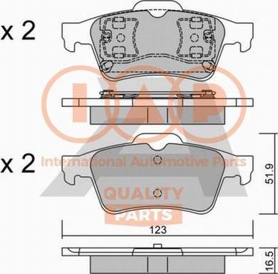 IAP QUALITY PARTS 704-13180P - Тормозные колодки, дисковые, комплект autospares.lv