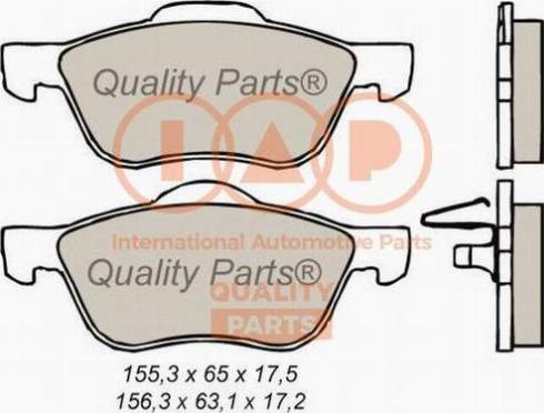 IAP QUALITY PARTS 704-13181X - Тормозные колодки, дисковые, комплект autospares.lv