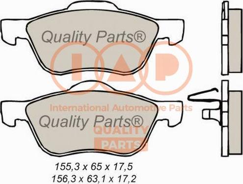 IAP QUALITY PARTS 704-13181 - Тормозные колодки, дисковые, комплект autospares.lv