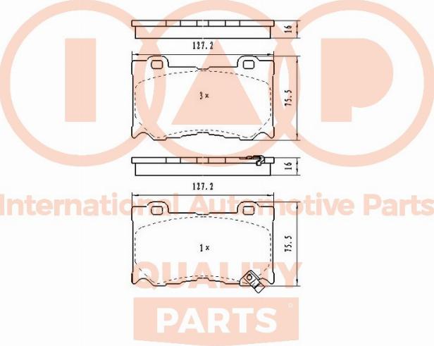 IAP QUALITY PARTS 704-13121 - Тормозные колодки, дисковые, комплект autospares.lv