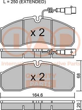 IAP QUALITY PARTS 704-13172P - Тормозные колодки, дисковые, комплект autospares.lv