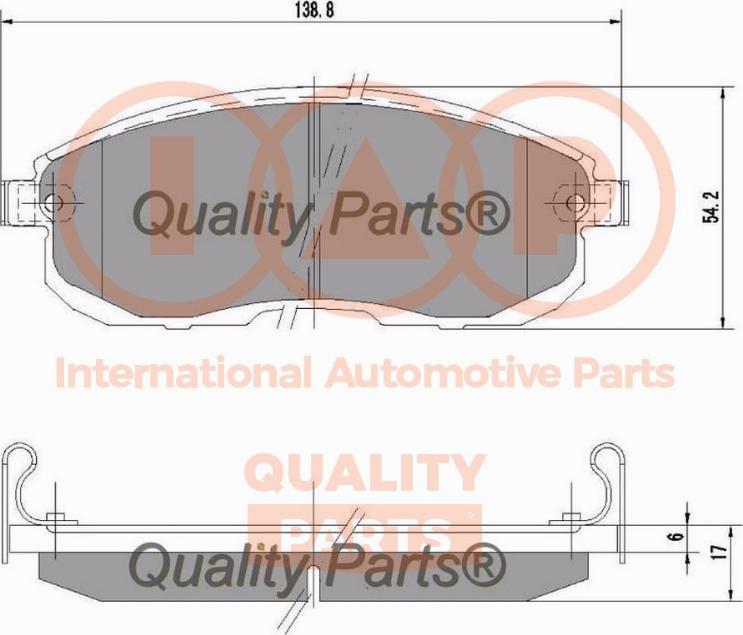 IAP QUALITY PARTS 70413200X - Тормозные колодки, дисковые, комплект autospares.lv