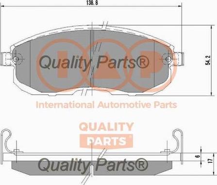 IAP QUALITY PARTS 704-13210X - Тормозные колодки, дисковые, комплект autospares.lv