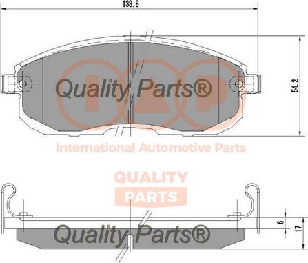 IAP QUALITY PARTS 704-13210 - Тормозные колодки, дисковые, комплект autospares.lv