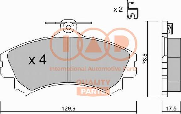 IAP QUALITY PARTS 704-12095P - Тормозные колодки, дисковые, комплект autospares.lv