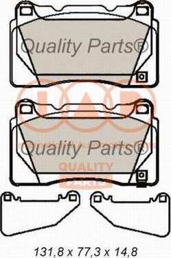 IAP QUALITY PARTS 704-12097X - Тормозные колодки, дисковые, комплект autospares.lv