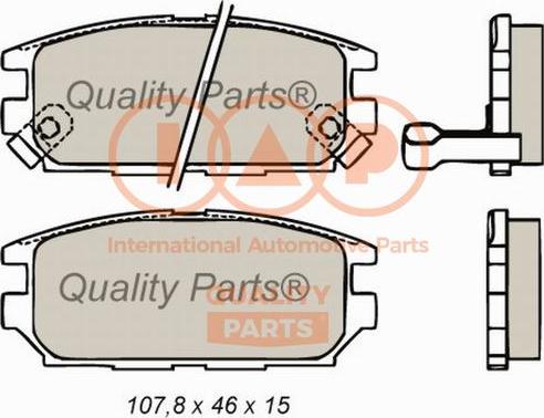 IAP QUALITY PARTS 704-12054 - Тормозные колодки, дисковые, комплект autospares.lv