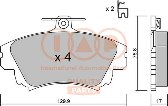 IAP QUALITY PARTS 704-12082P - Тормозные колодки, дисковые, комплект autospares.lv