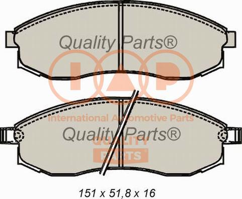 IAP QUALITY PARTS 704-12032X - Тормозные колодки, дисковые, комплект autospares.lv