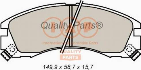 IAP QUALITY PARTS 704-12021X - Тормозные колодки, дисковые, комплект autospares.lv