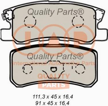 IAP QUALITY PARTS 704-12027X - Тормозные колодки, дисковые, комплект autospares.lv